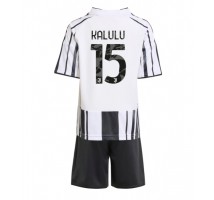 Juventus Pierre Kalulu #15 Koszulka Podstawowa dzieci 2025-26 Krótki Rękaw (+ krótkie spodenki)